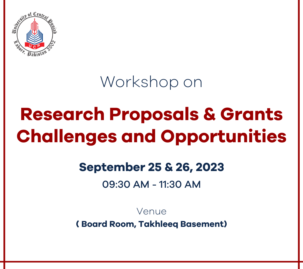 Research Proposal & Grants, focusing on Challenges and Opportunities Workshop