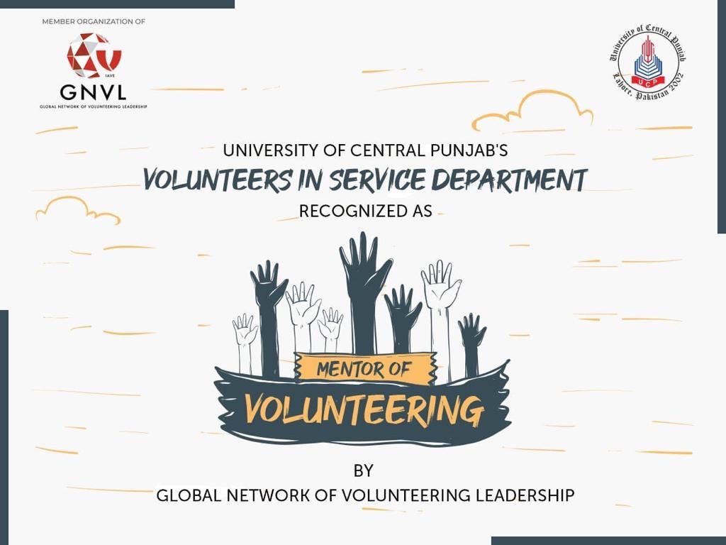 UCP-VIS Department Recognized as Volunteering Leader by the Global Network of Volunteer Leadership (GNVL)