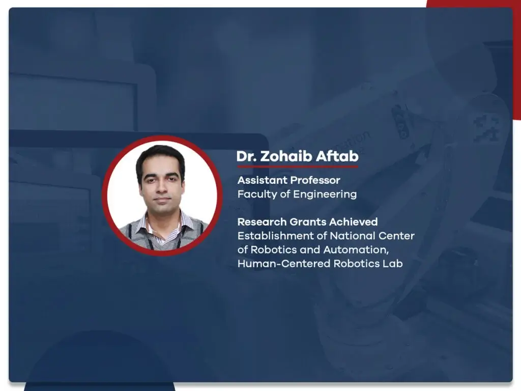 UCP Congratulates Dr. Zohaib Aftab on achieving a Research Grant