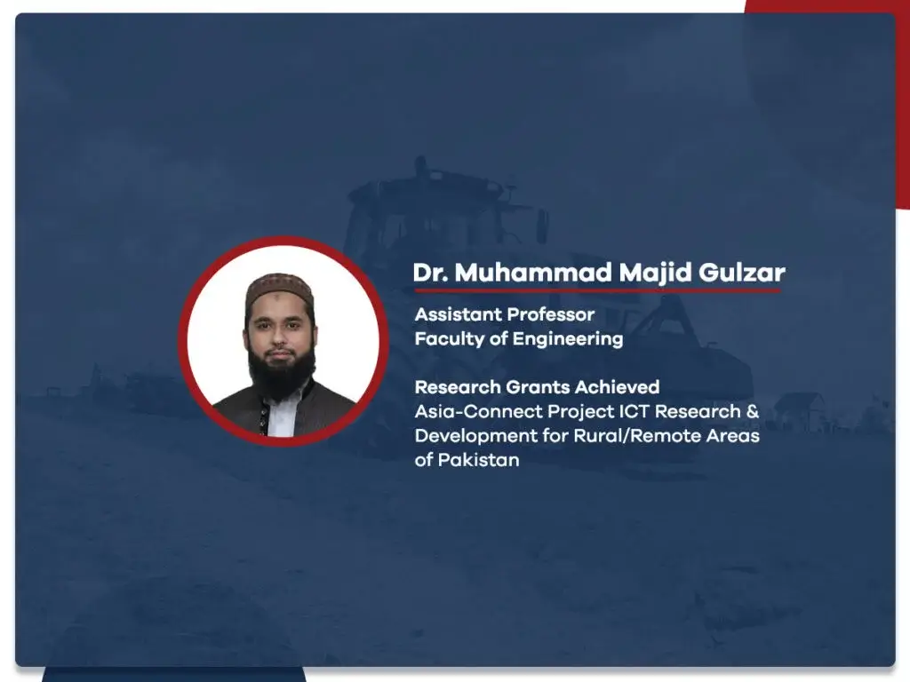 UCP Congratulates Dr. Muhammad Majid Gulzar on achieving a Research Grant
