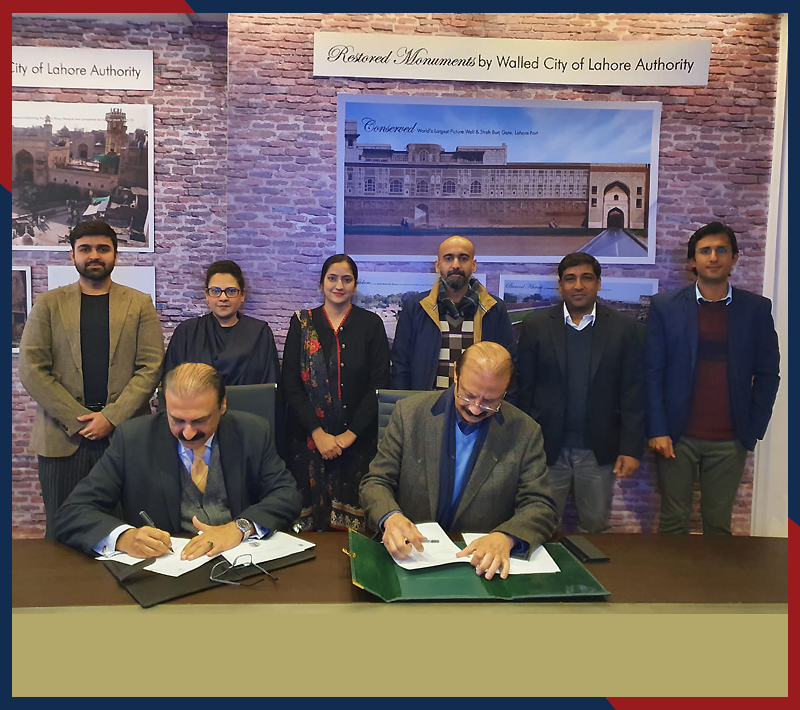 UCP has signed an MoU with Walled City of Lahore Authority