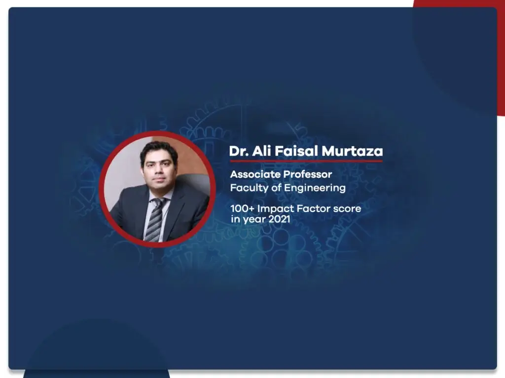 Dr. Ali Faisal Murtaza has achieved 100+ Impact Factor score in year 2021