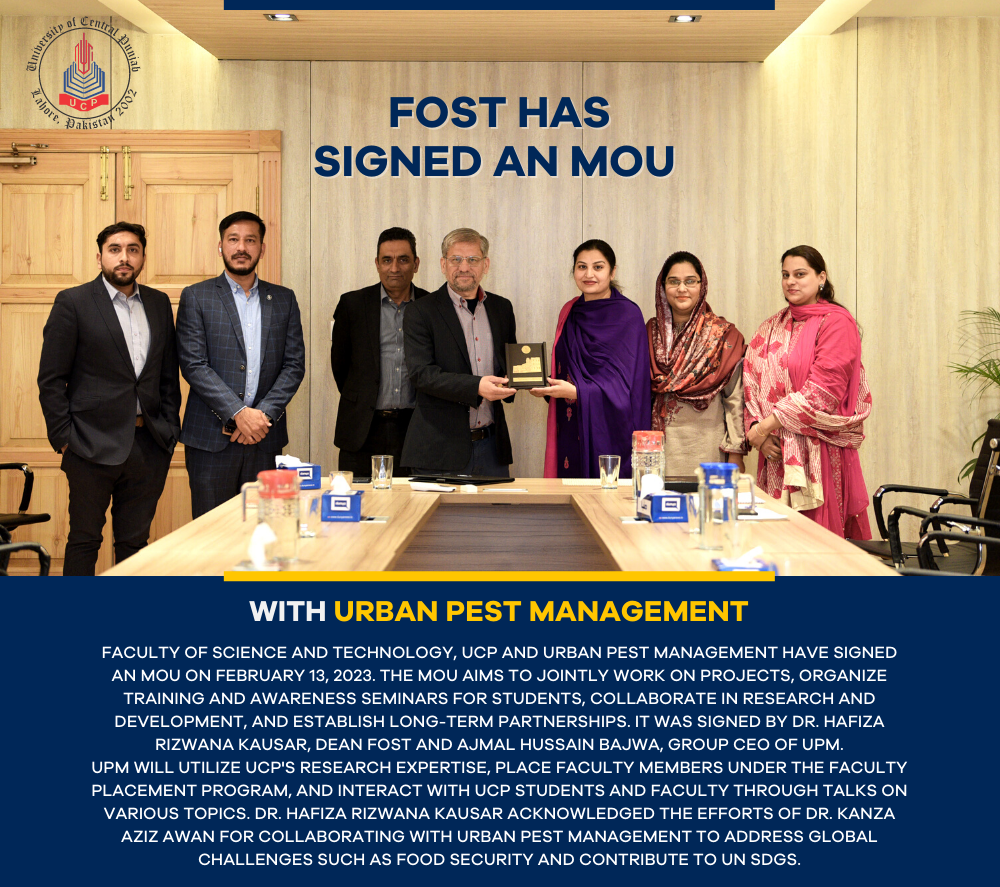 FOST has signed an MoU with Urban Pest Management
