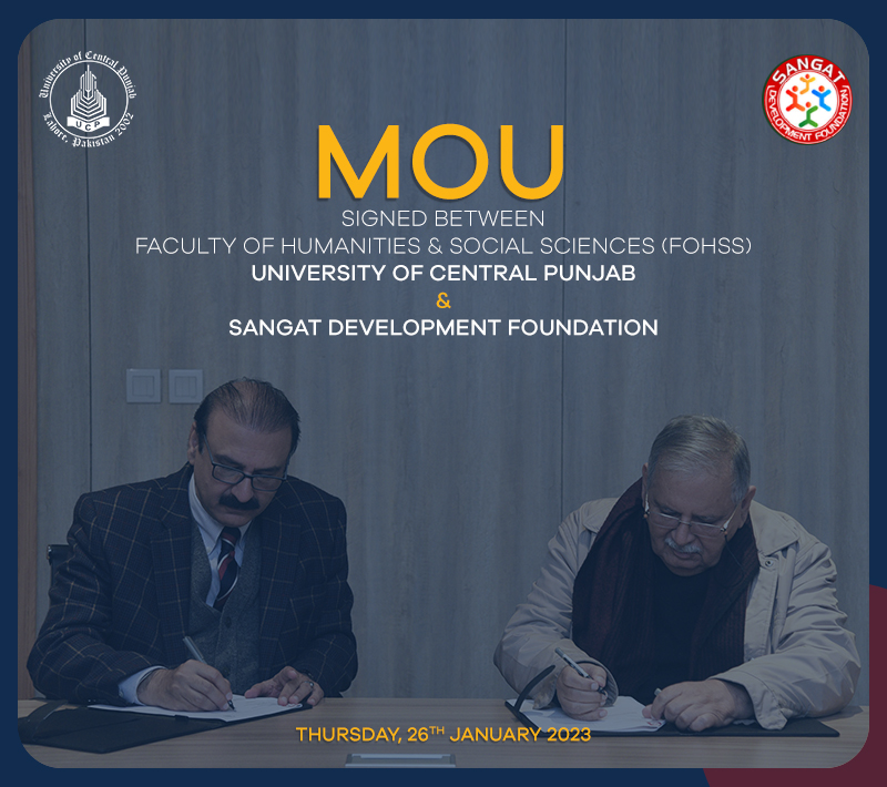 FoHSS signed an MoU with Sangat Development Foundation