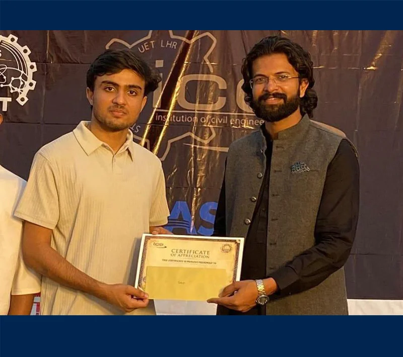 UCP Student secured Top Spot in Tournament at UET CIVCON XIV